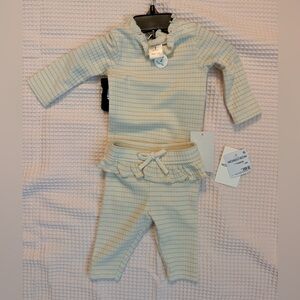Nordstrom Cream and Tan Baby Set